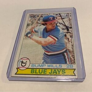 Bump Wills 1979 Rare Error Topps Baseball Card (Blue Jays) Vintage Collectible